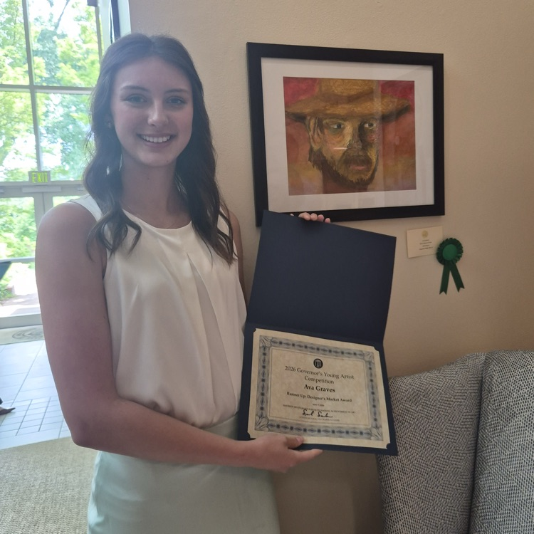 Ava Graves at the governors art competition