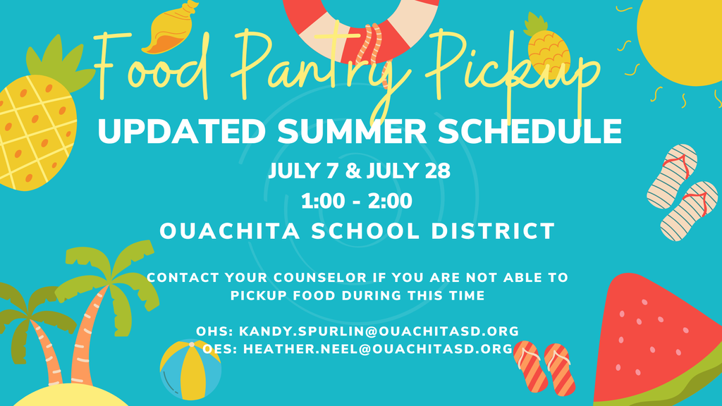 Summer Schedule - Food Pantry