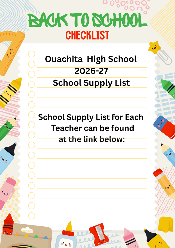 OHS School Supply List 26-27