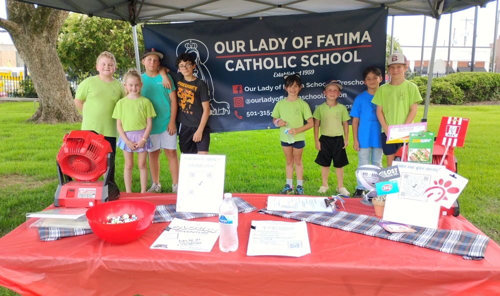 Inspite of the heat, some of our students were present.
