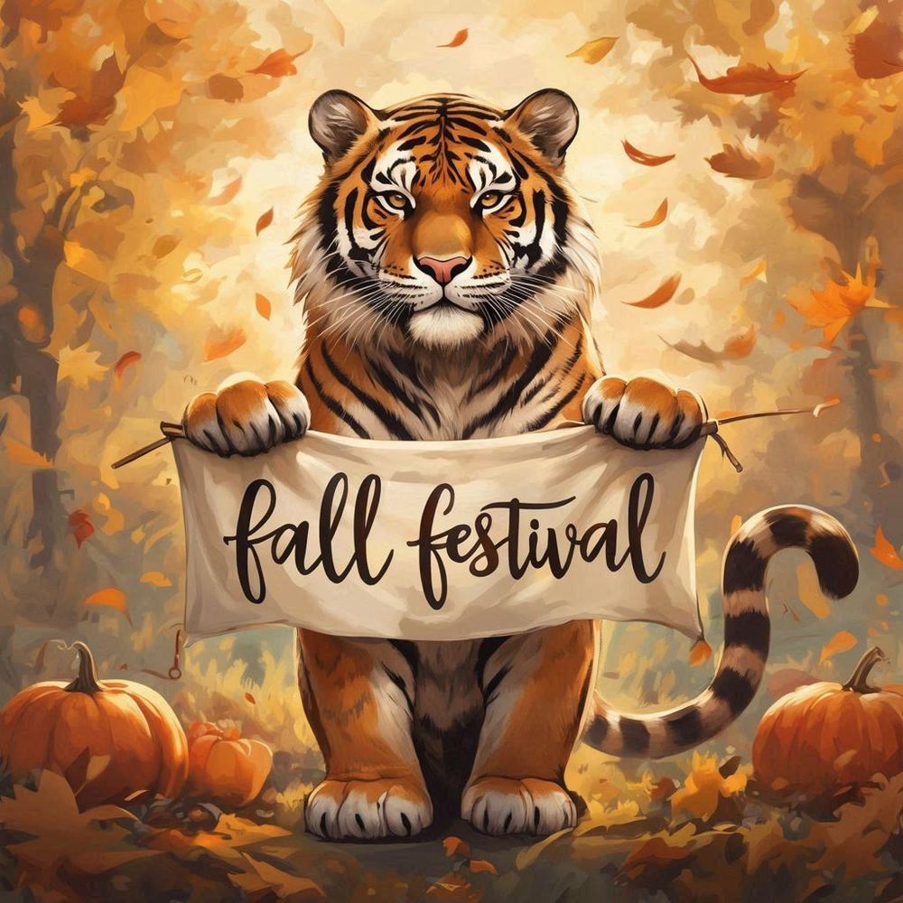 Tiger fall festival banner