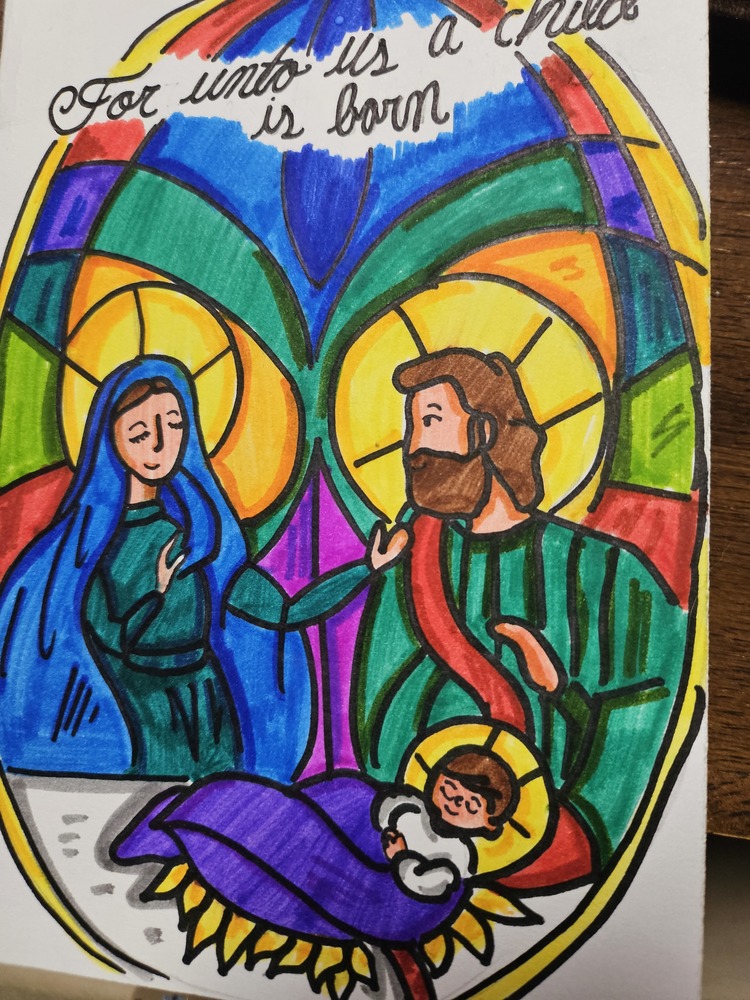 Nativity scene Christmas card