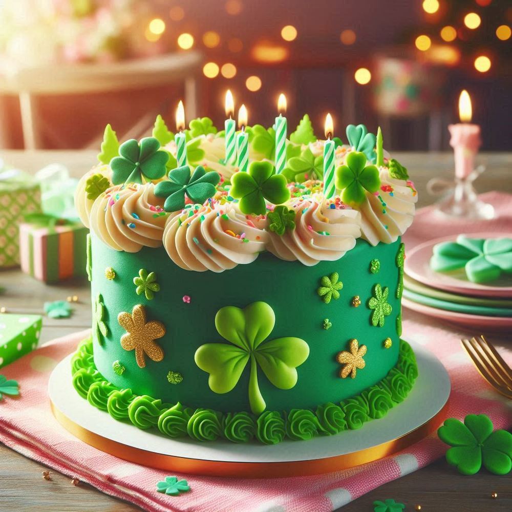 shamrock birthday cake