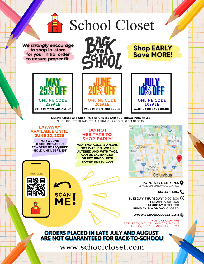 Back to school flier