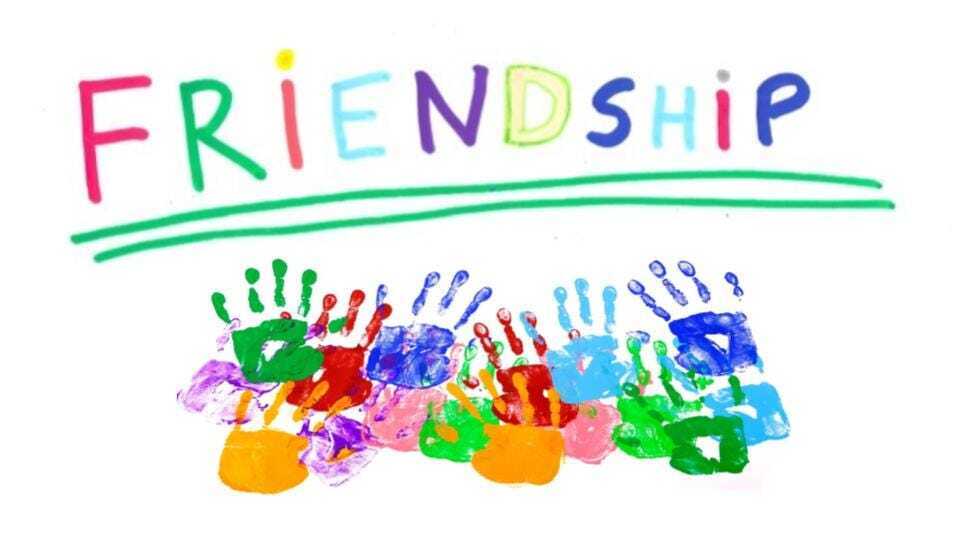 Friendship with painted hands