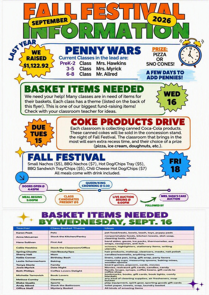 2026 Fall Festival Flyer