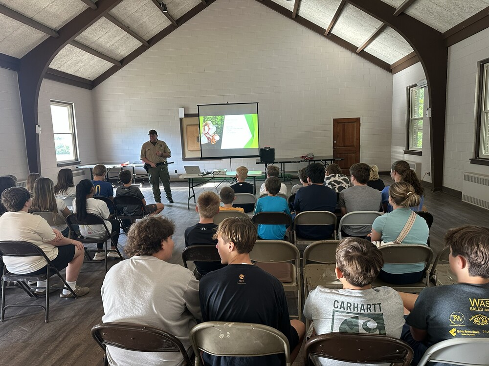 7th grade students visit standing stone
