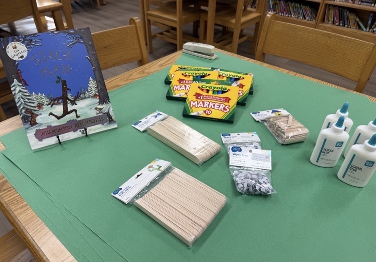 library activity about stick man