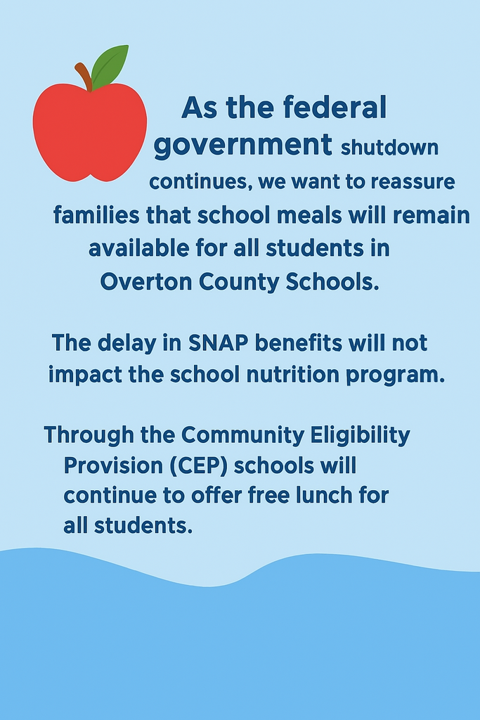 School lunches not impacted by the government shutdown.