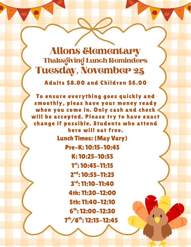 Thanksgiving reminders