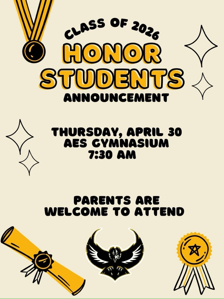 8th grade honor announcement 