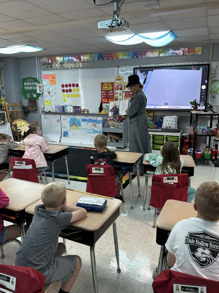 Elizabeth Cady Stanton visits first grade to read her book