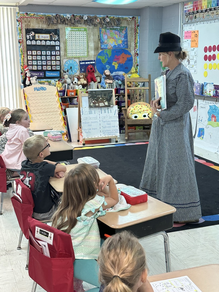 Elizabeth Cady Stanton visits first grade to read her book