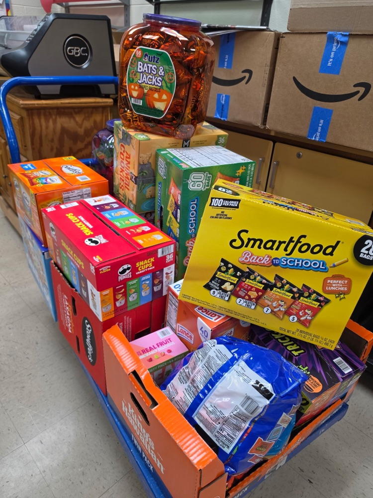 The "Snack shack" helps our teachers and students who may not be able to bring a snack to school. It is such a blessing to our students!