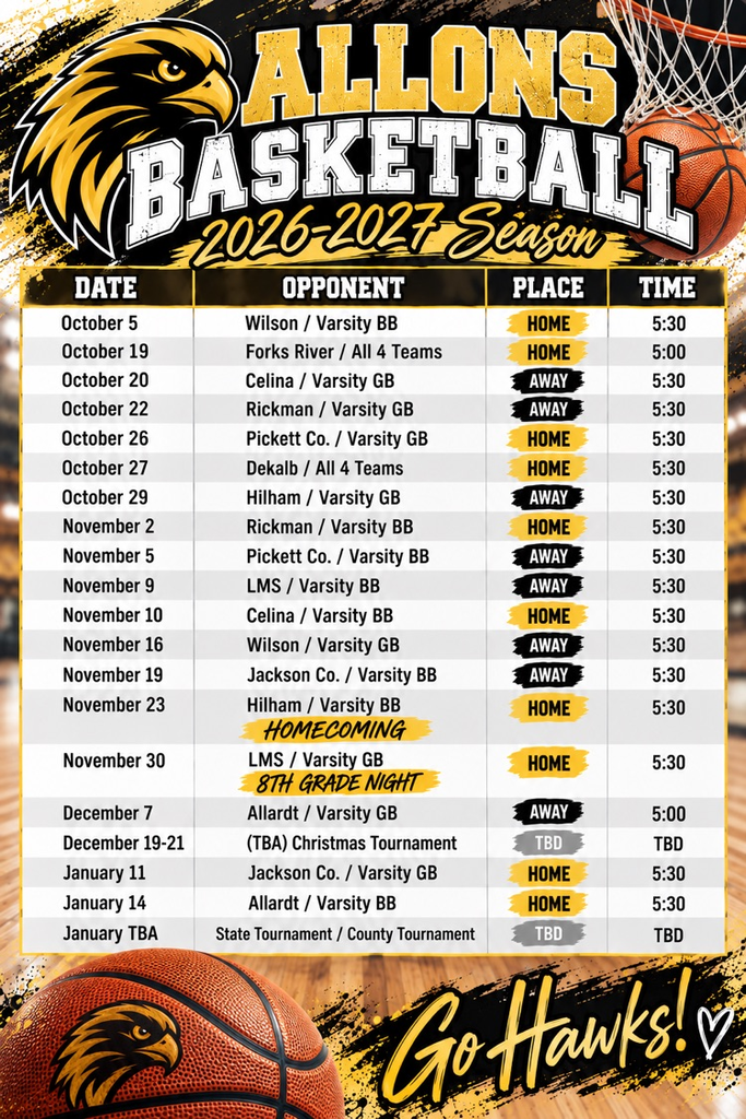 basketball schedule