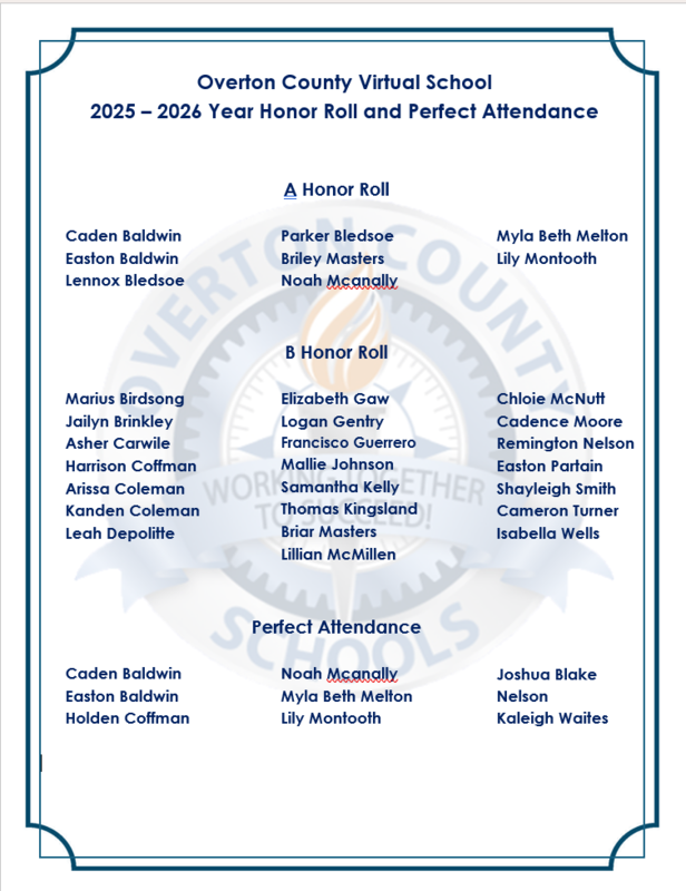 Year long honor roll
