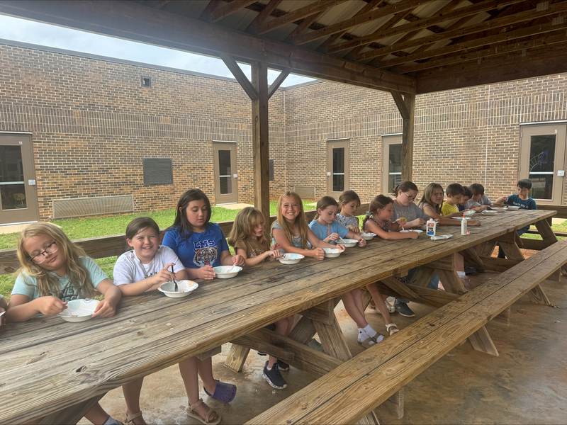 students learning