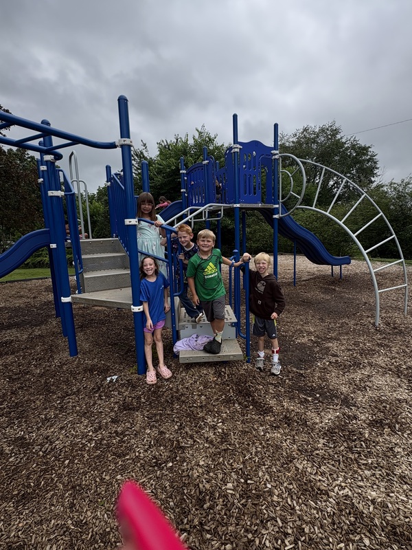 students on the playground