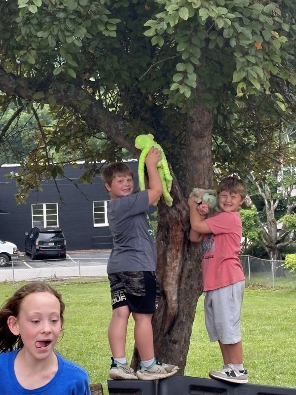 students on playground