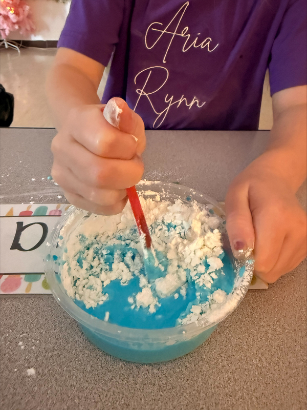 student exploring mixtures