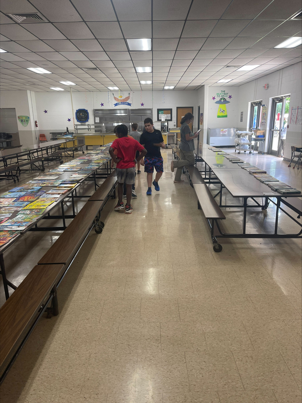 students getting books