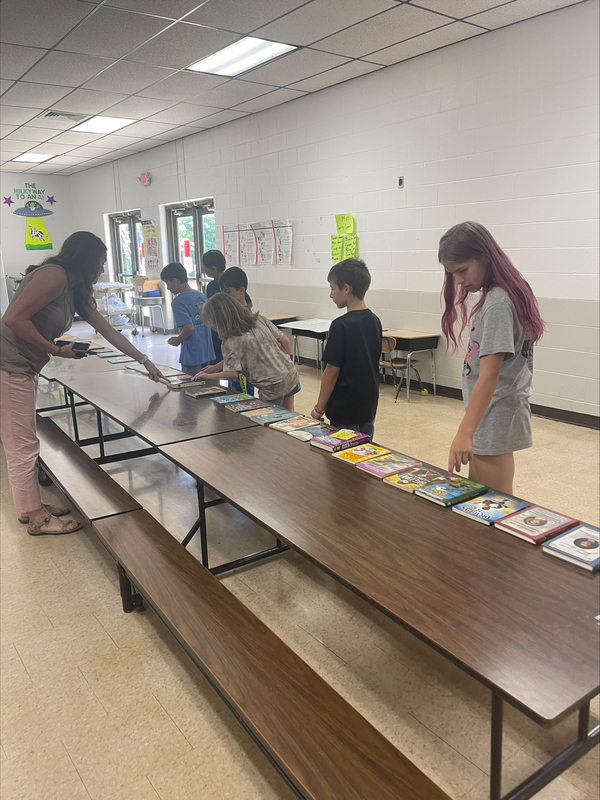 students getting books