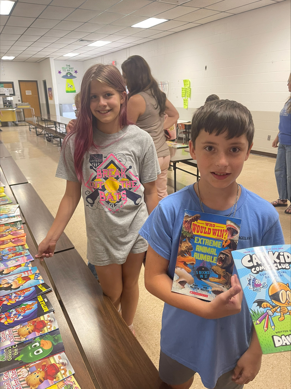 students getting books