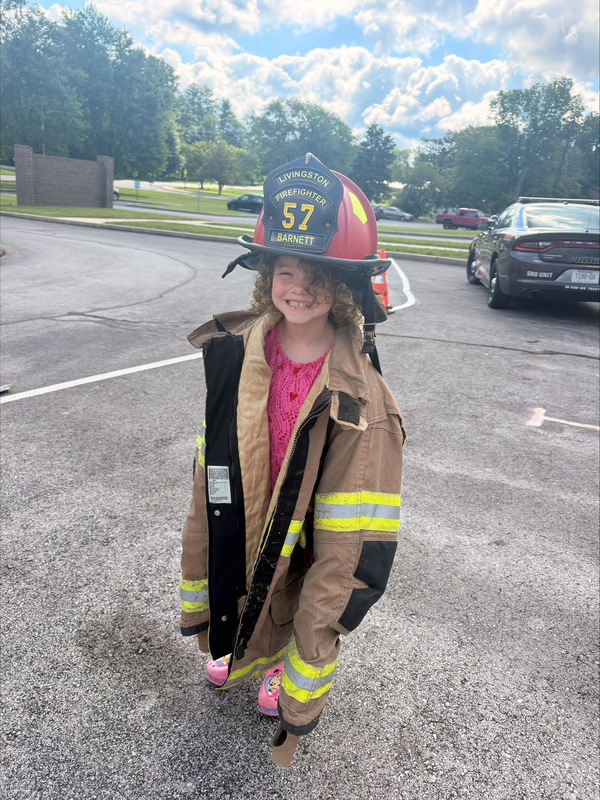 Students visit with EMS