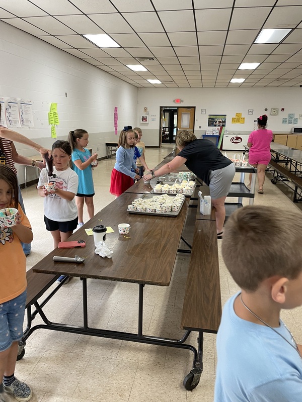 serving ice cream