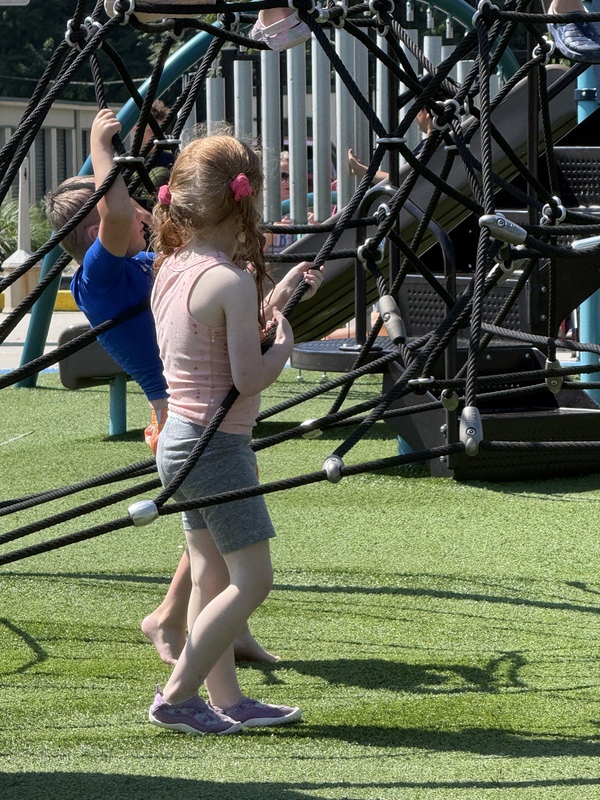 student playing