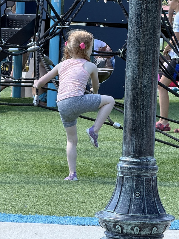 student playing