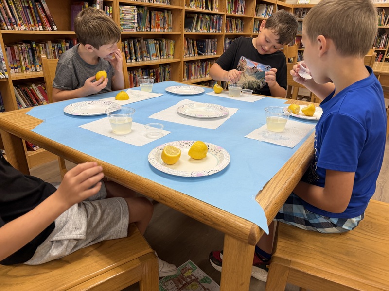 Students making lemonade