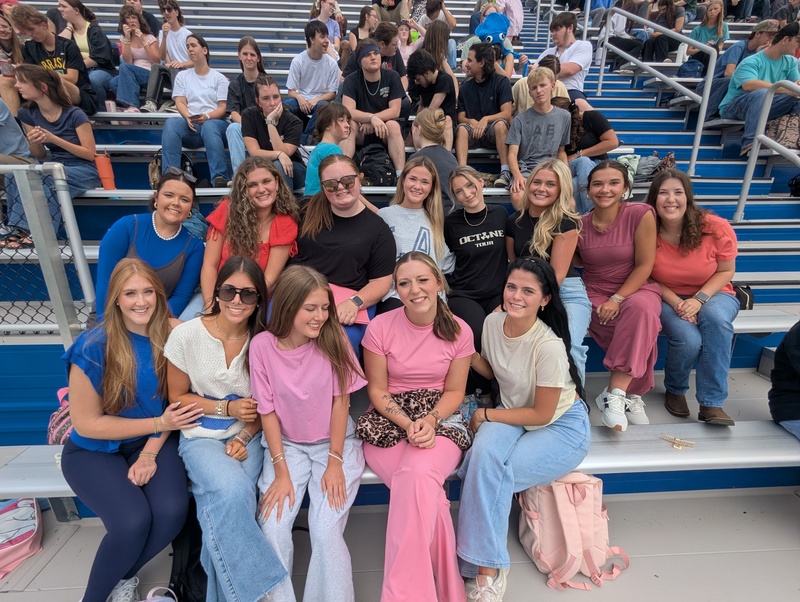 Senior Girls in the Stands