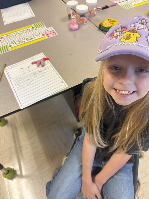 2nd grade students creating fairytale characters with Play Doh