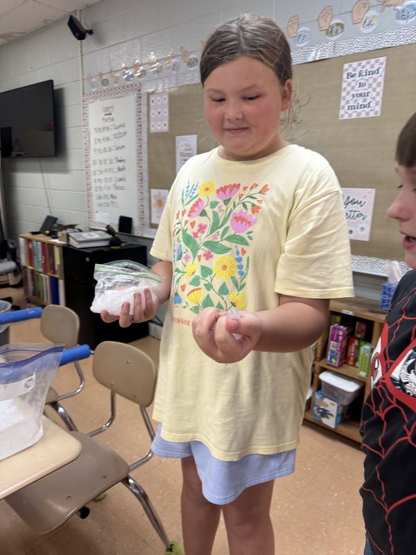 Students experimenting with physical change in science class 