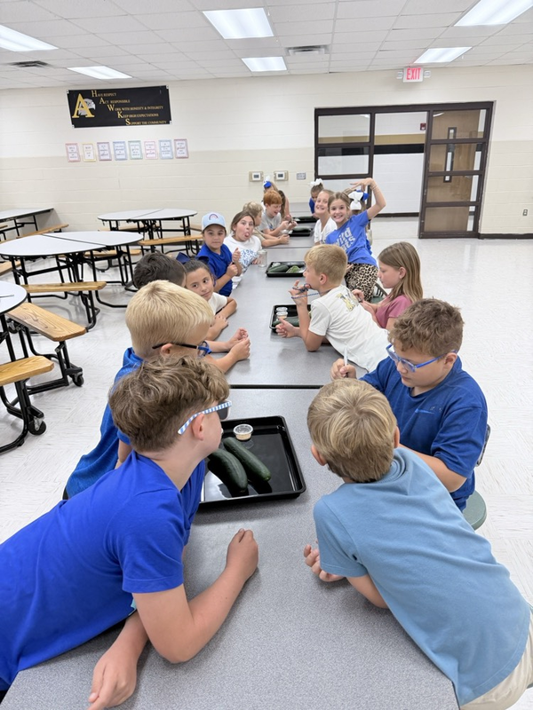 3rd grade students canning pickles