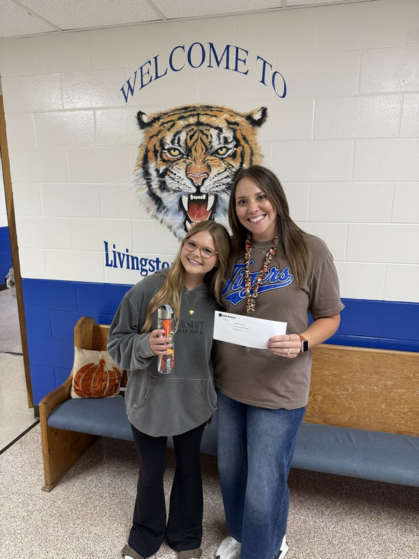 student of the week with assistant principal