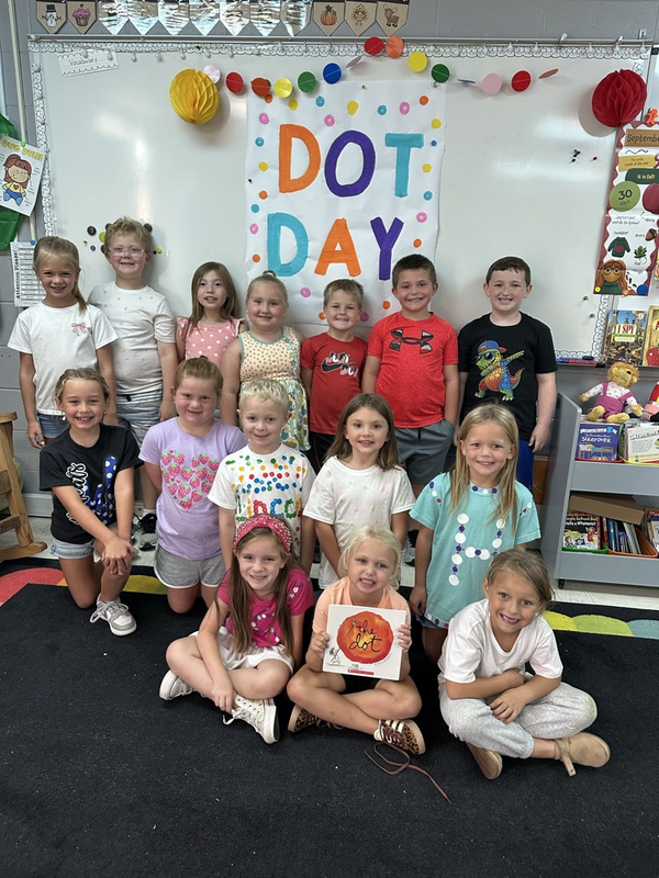 Miss Delk’s class wearing dots