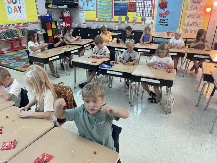 Mrs. Gray’s students creating dot structures