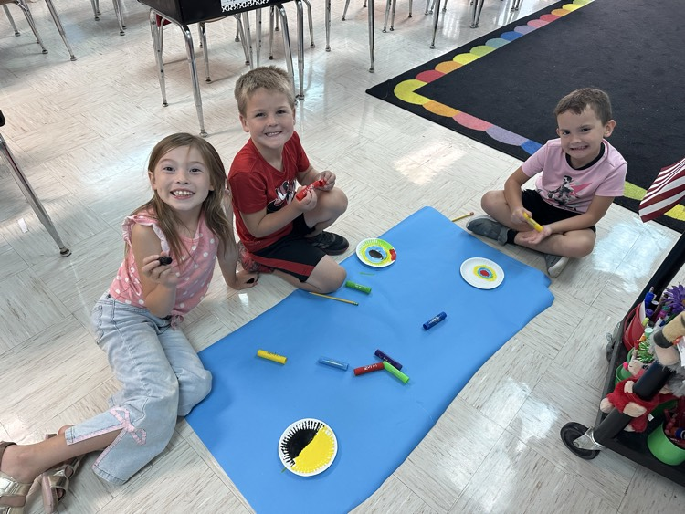 Miss Delk’s students creating dot art