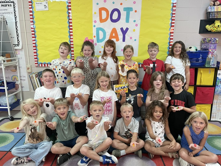 Mrs. Gray’s class trying the snack, Dots