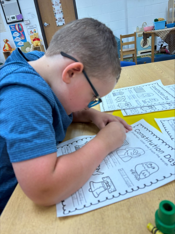 pre-k celebrating Constitution Day