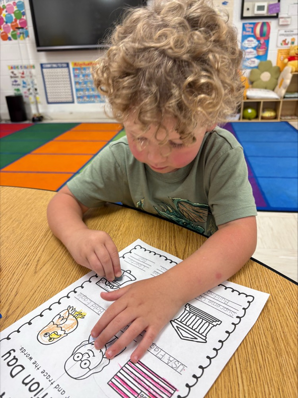 pre-k celebrating Constitution Day