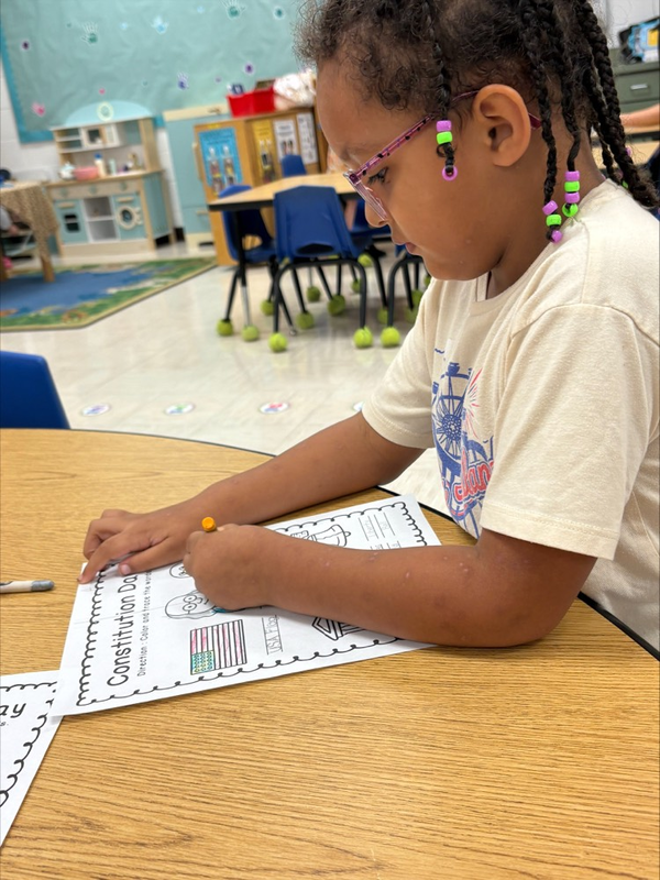pre-k celebrating Constitution Day