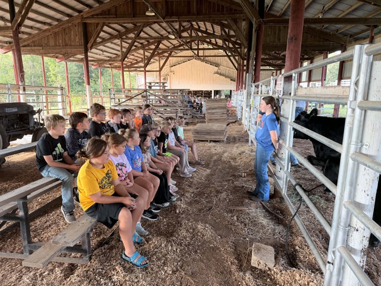 Mrs. Breeding’s Class at one of the stations at Farm Bureau’s Ag Day