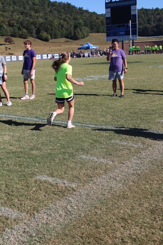 students playing  games at track and field day