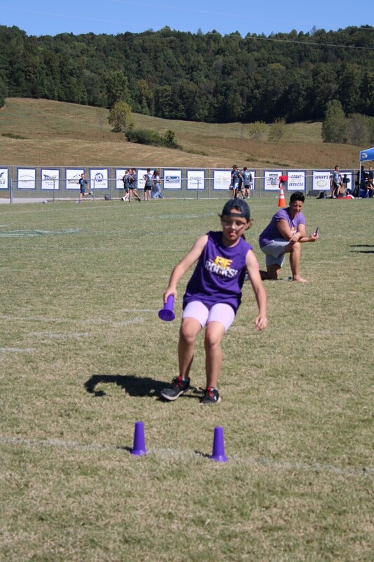 students playing  games at track and field day