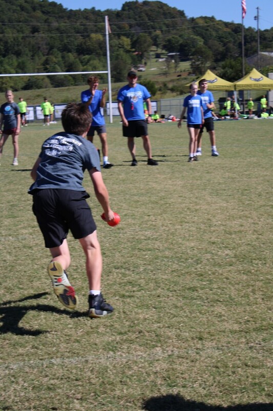 students playing  games at track and field day