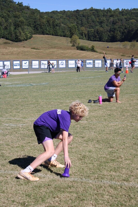 students playing  games at track and field day