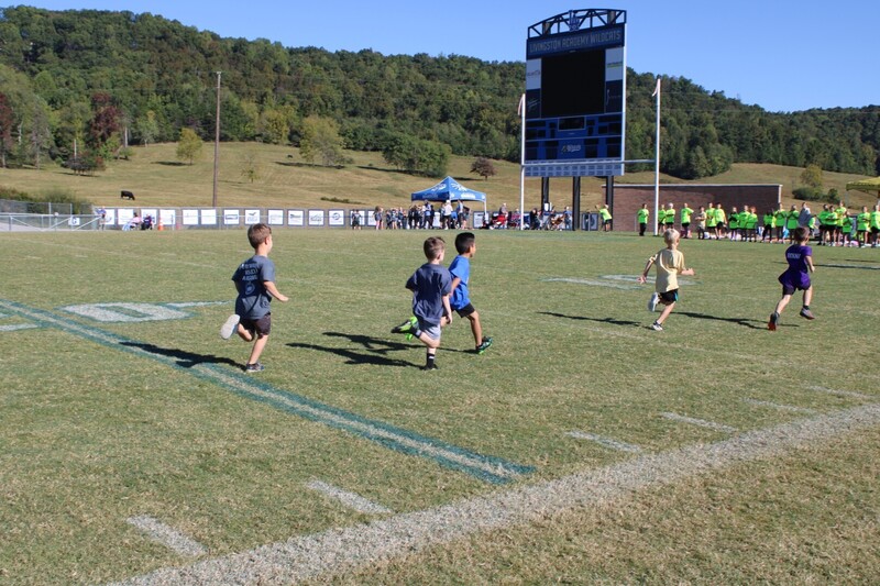 students playing  games at track and field day